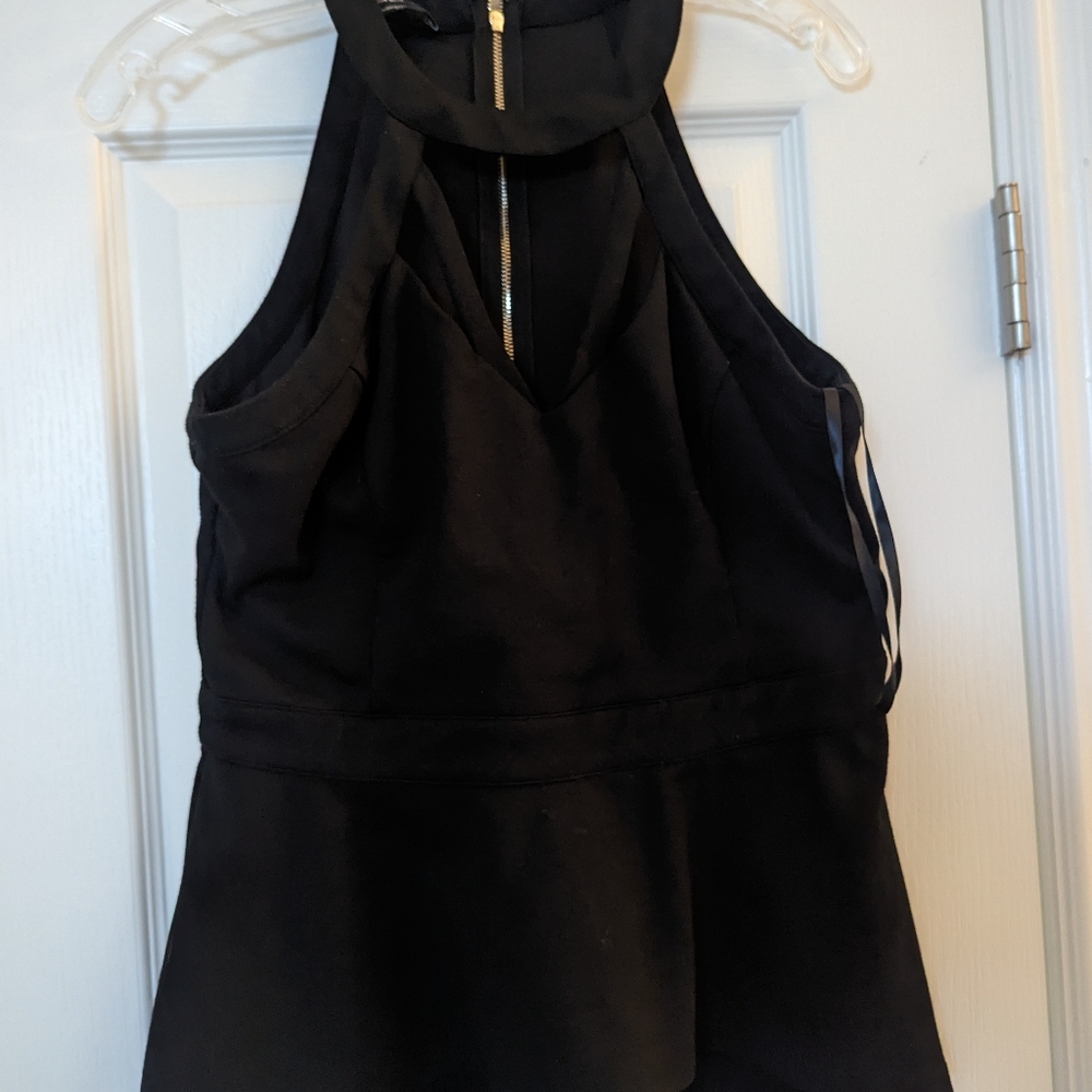 Bebe Excellent Condition Adorable Black Fitted Shirt  Large